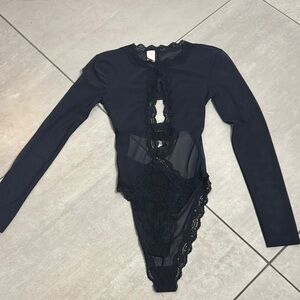 Hot as Hell Chic Black Lace Bodysuit
